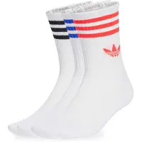 Adidas Originals Chaussettes '3-Stripes Crew 3 Pairs' bleu / rouge clair / noir / blanc