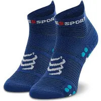 Compressport - Chaussettes de trail/running - Pro Racing Socks V4.0 Run Low Sodalite/Fluo Blue - Taille 35-38 - Bleu