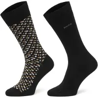BOSS Lot de deux paires de chaussettes mi-mollet en coton mélangé