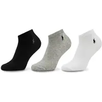 Ralph Lauren Chaussettes 'Ghost Ped' gris chiné / noir / blanc