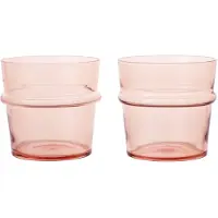 Ferm Living Boya Low Verres - Set de 2 Blush
