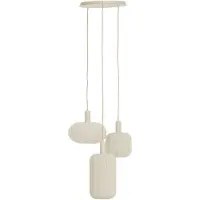 Light & Living Suspension - crème - TUFIA - textile - grande lampe de table à manger - E27 - 2992543 -