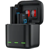 Telesin Boîtier de chargeur de batterie + 2 Batteries pour GoPro Hero 13