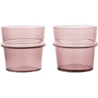 Ferm Living Boya Low Verres - Set de 2 Mauve