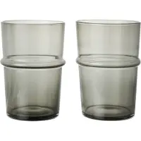 Ferm Living Boya High Verres - Ensemble de 2 Smoked Grey