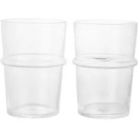 Ferm Living Boya High Verres - Ensemble de 2 Clear with Bubbles