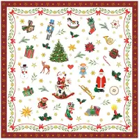 Ambiente 20 SERVIETTES PAPIER NOËL VINTAGE 33CM ROUGE