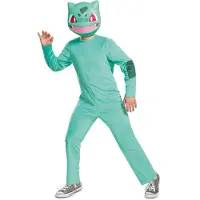 Disguise Combinaison Pokémon Bulbizarre Pour Enfants, Déguisement Officiel Sous Licence Pokémon, Carapace En Peluche Dans Le Dos, Masque Bulbizarre Inclus, Pour Les 4-6 Ans, 7-8 Ans, 10-12 Ans