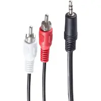Shiverpeaks Câble audio RCA 2x - jack 3,5mm 1,5m ** BASIC-S (1.50 m, Câbles Cinch)