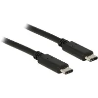 DeLOCK Câble USB Type-C 2.0 mâle > USB Type-C 2.0 mâle, 0,5 m, noir