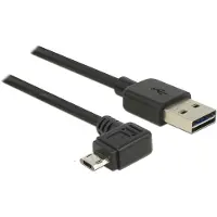 DeLOCK USB Kabel A -> micro B St/St 1.00m 90°gew. sw