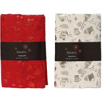 Décoris Nappe Noël Polyester Festive, Durable Et Facile D'entretien -