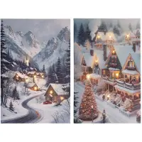 Lumineo Écran de Noël LED 1,5 x 38 x 58 cm