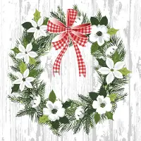 Papstar 20 Servietten, 3-lagig 1/4-Falz 33 cm x 33 cm "Christmas Village"