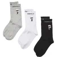 Karl Lagerfeld Chaussettes gris / noir / blanc