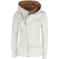 Forplay Sweat-shirt zippé à capuche de - Sarah - S - XXL - pour Femme - gris chiné - Taille XXL