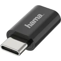 Hama 00200310 changeur de genre de câble Micro USB USB-C Noir