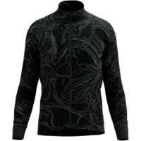 Compressport - Veste de running coupe-vent - Hurricane Windproof Jacket M Aurora Black/Aurora pour Homme - Taille M - Noir