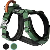 Jake and Jacky Harnais Dog Medium - Harnais Anti-Traction - Harnais Y pour chien - Harnais pour chien - Vert - Taille S