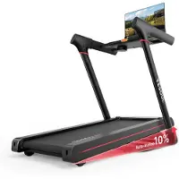 Yesoul Tapis de course T3 PLUS 21,5" FHD avec 10% d'inclinaison automatique, moteur sans balais, écran pivotant à 360° & miroir , pliable