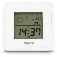 Hama Bornéo, Thermomètre + hygromètre, Blanc