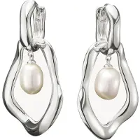 Thomas Sabo Creolen mit Perlen Anhänger Natural Beauty Silber