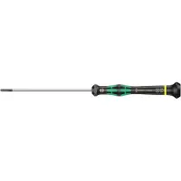 Wera Tournevis électronique plat, Larg. : de la lame : 2,0 mm, Épais. : de la lame 0,40 mm, Long. de la lame 100 mm, Long. totale : 217 mm