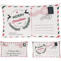 Koopmann Coussin décoratif pour la maison et l'intérieur, décorations de Noël, modèle enveloppe, 50x30 cm, multicolore