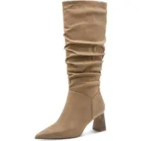 Tamaris Bottes femme antidérapantes à tige froncée 1-25507-45, Taille:38 EU, Couleur:Beige