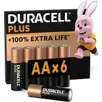 Duracell Piles Aa Alcalines Plus Pack 6 (5000394140820)