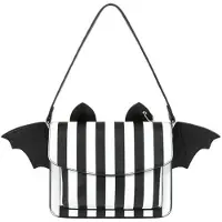 Banned Sac à main Gothic de - Catacomb Bat - pour Femme - noir/blanc - Taille Standard
