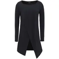Forplay T-shirt manches longues de - Tunique Asymétrique À Manches Longues - S - XXL - pour Femme - noir - Taille S