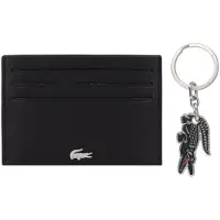 Lacoste porte-cartes porte-clés CC Key Ring Box Noir Kr Croc Sinople vert foncé