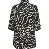 KAFFE CURVE Chemisier 'KC Sonna' noir / blanc
