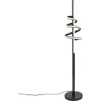 QAZQA Lampadaire design noir avec LED dimmable et interrupteur à 3 positions - Rolla