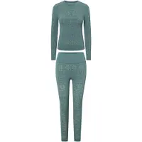 Viking Sigrid Long Sleeve Base Layer Set Vert L Femme