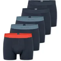 Schiesser Boxers '95/5 Organic Cotton' bleu nuit / saphir / rouge