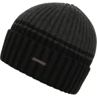 Chillouts Bonnet 'Malik' gris foncé / noir
