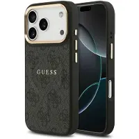 GUESS Coque MagSafe Classic avec logo 4G Apple iPhone 17 Pro Max - Noir
