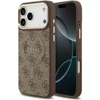 GUESS Coque MagSafe Classic avec logo 4G Apple iPhone 17 Pro - Marron