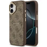 GUESS Coque MagSafe Classic avec logo 4G pour Apple iPhone 17 - Marron