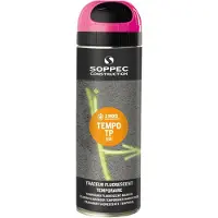 Soppec Traceur de chantier fluorescent courte durée TEMPO TP 500 ml de couleur Rose - Cerise - 141625 - Soppec