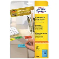 Avery Étiquettes adhésives amovibles