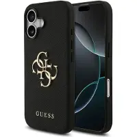 GUESS Coque Big 4G Logo Grained Apple iPhone 17 - Noir