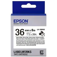 Epson LK-7WBVS, Noir sur blanc, Japon, LabelWorks LW-Z900FK (QWERTY) LabelWorks LW-900P LabelWorks LW-1000P (Continental & UK type AC..., 3,6 cm, 8 m, 1 pcs