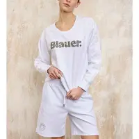 Blauer pour femme. 25SBLDF03257 Sweat gothique Champey blanc (L), Casuel, Coton