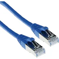 ACT ADVANCED CABLE TECHNOLOGY Câble de raccordement SFTP CAT6A bleu de 1 mètre avec connecteurs RJ45