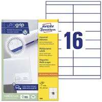 Avery Zweckform Avery - Blanc - 105 x 33.8 mm 1600 étiquette(s) (100 feuille(s) x 16) étiquettes multi-emploi