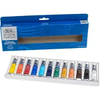 Winsor & Newton Cotman Watercolors, 8 ml, Black, Blue, Green, Purple, Red, White, Yellow, 12 pc(s) (8 ml)