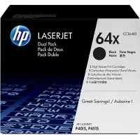 HP Toner 64X (CC364XD) noir haute capacité x2 - Multipack
